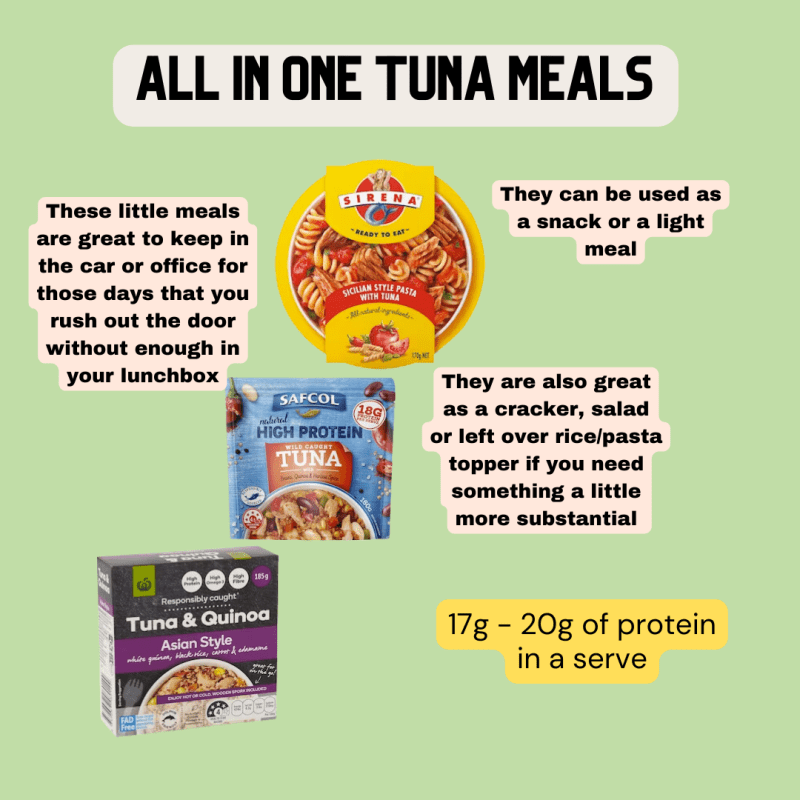 High Protein foods tuna meals