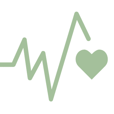 Chronic Disease Dietitian icon – Heart and ECG logo representing expert dietetic support for managing chronic health conditions