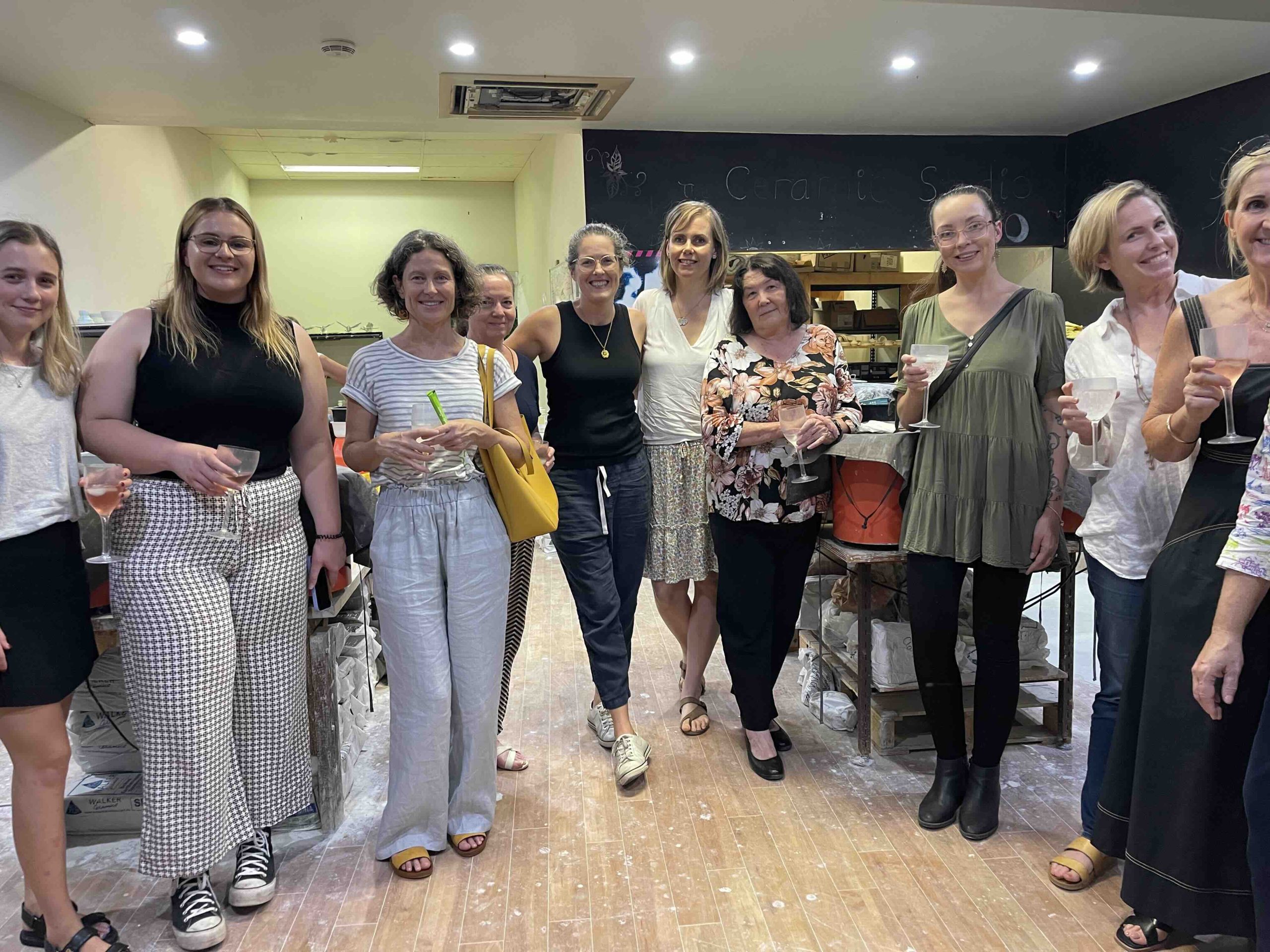 My Nutrition Clinic's Gold Coast dietitian team building connections through a pottery workshop, demonstrating the creative spirit behind our personalized nutrition care